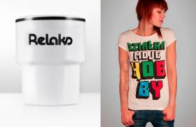 Kultowe albo najlepsze projekty graficzne przypomina łódzkie środowisko dizajnerów. Kubek o oldschoolowym kształcie, a na koszulce cytat okładki książki zaprojektowanej w latach 80. przez Jana Bokiewicza.