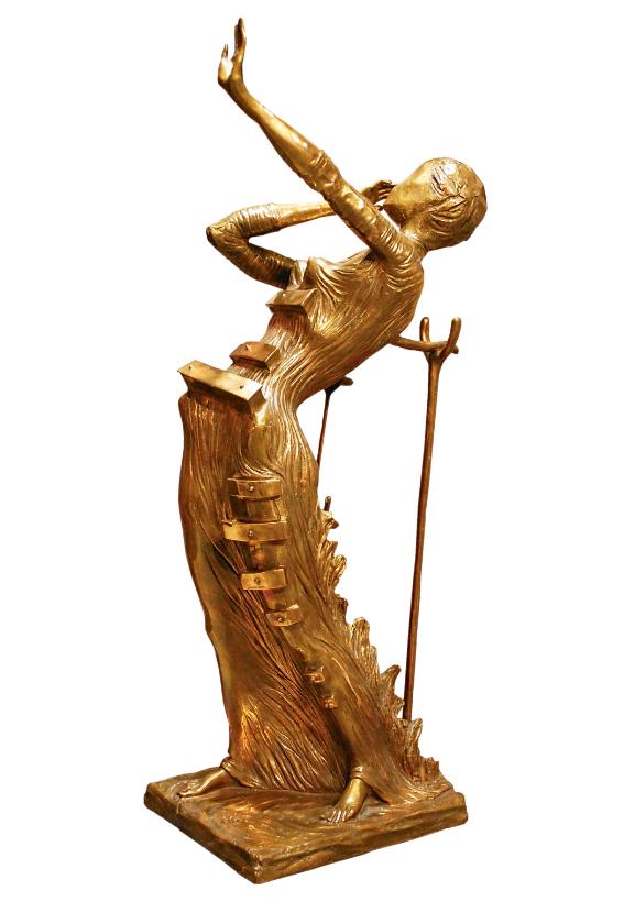 Rzeźba „Płonąca kobieta” wykonana z brązu przez Dalego w 1980 r.