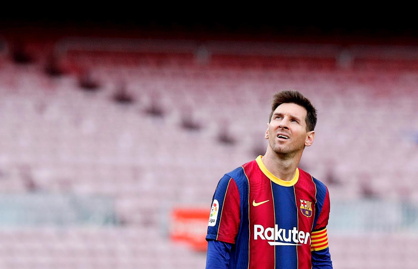 Leo Messi jeszcze w koszulce Barcelony. Maj 2021 r., mecz z Celtą Vigo