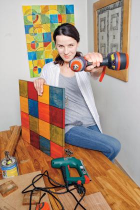 Marta Pacholec chciałaby mieć dobrze wyposażoną pracownię. Na razie zadowala się skromniejszymi warunkami.