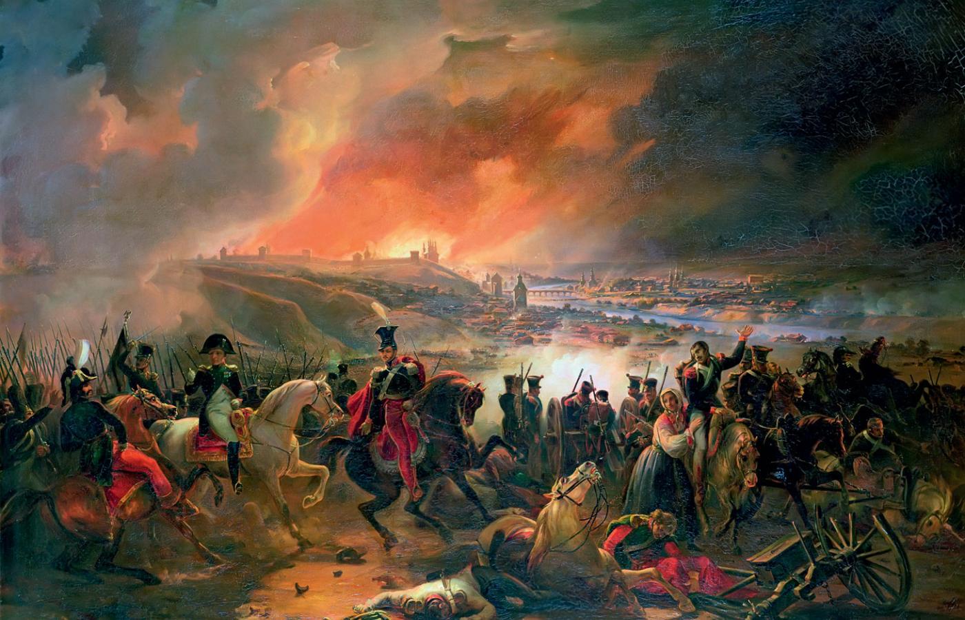 „Bitwa o Smoleńsk”, obraz olejny Jean-Charlesa Langloisa z 1839 r.