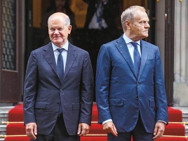 Olaf Scholz i Donald Tusk w Warszawie.