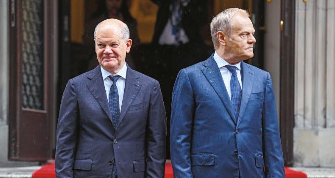 Olaf Scholz i Donald Tusk w Warszawie.