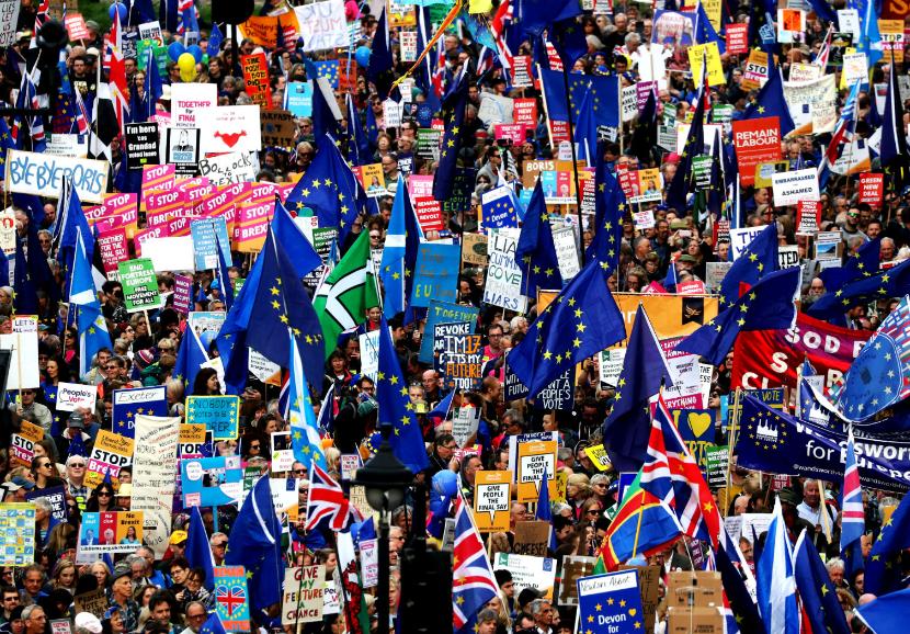 Londyn, protest przeciwników brexitu