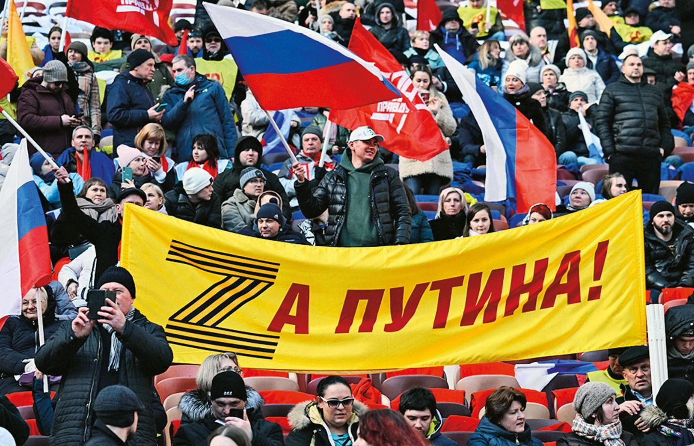 Prowojenny koncert i wiec poparcia dla Putina na moskiewskich Łużnikach.