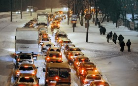 Łódź podczas niedawnego ataku zimy