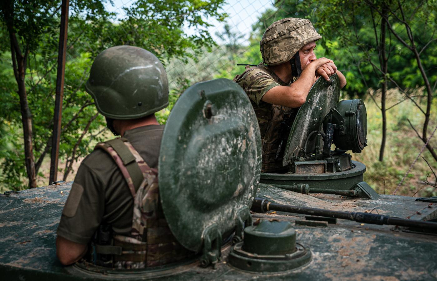 Ukraińscy żołnierze pod Bachmutem, sierpień 2023 r.