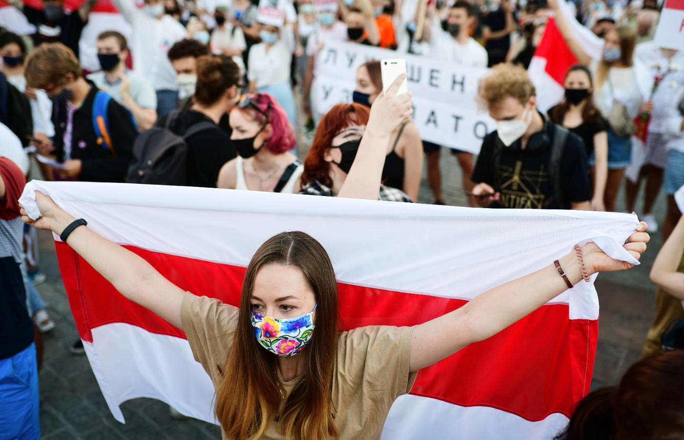 Demonstracja solidarności z Białorusią, 12 sierpnia 2020 r.