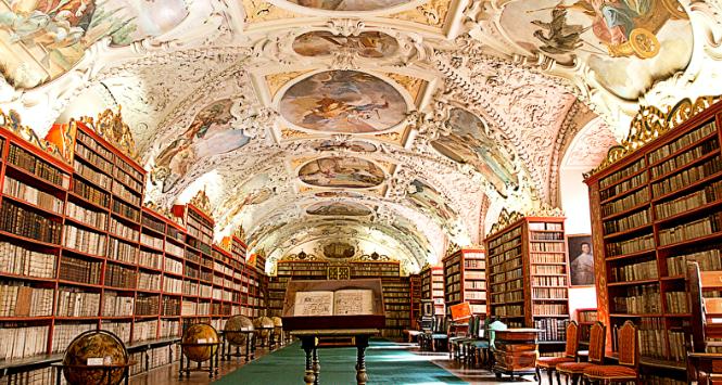 Słynna biblioteka czeskiego klasztoru na Strahowie