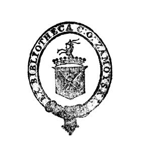 Ekslibris biblioteki Ordynacji Zamoyskiej. Pośrodku herb Jelita, 1804 r.