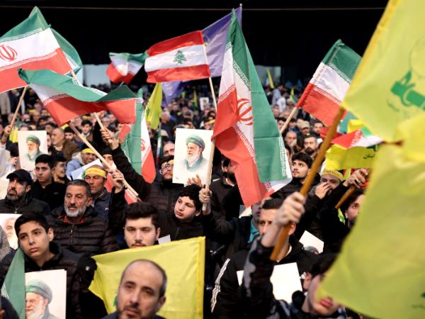 Protest zwolenników Hezbollahu