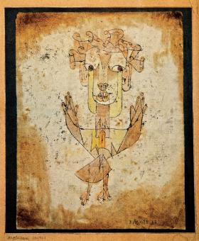 Akwarela Paula Klee „Angelus Novus” z 1920 r., do której odwoływał się Zygmunt Bauman.