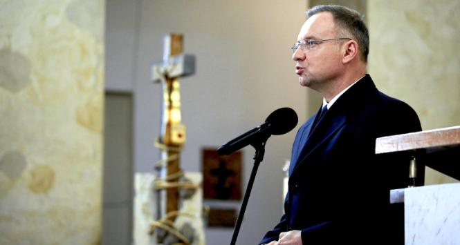 Andrzej Duda w 40. rocznicę śmierci ks. Jerzego Popiełuszki, październik 2024 r.