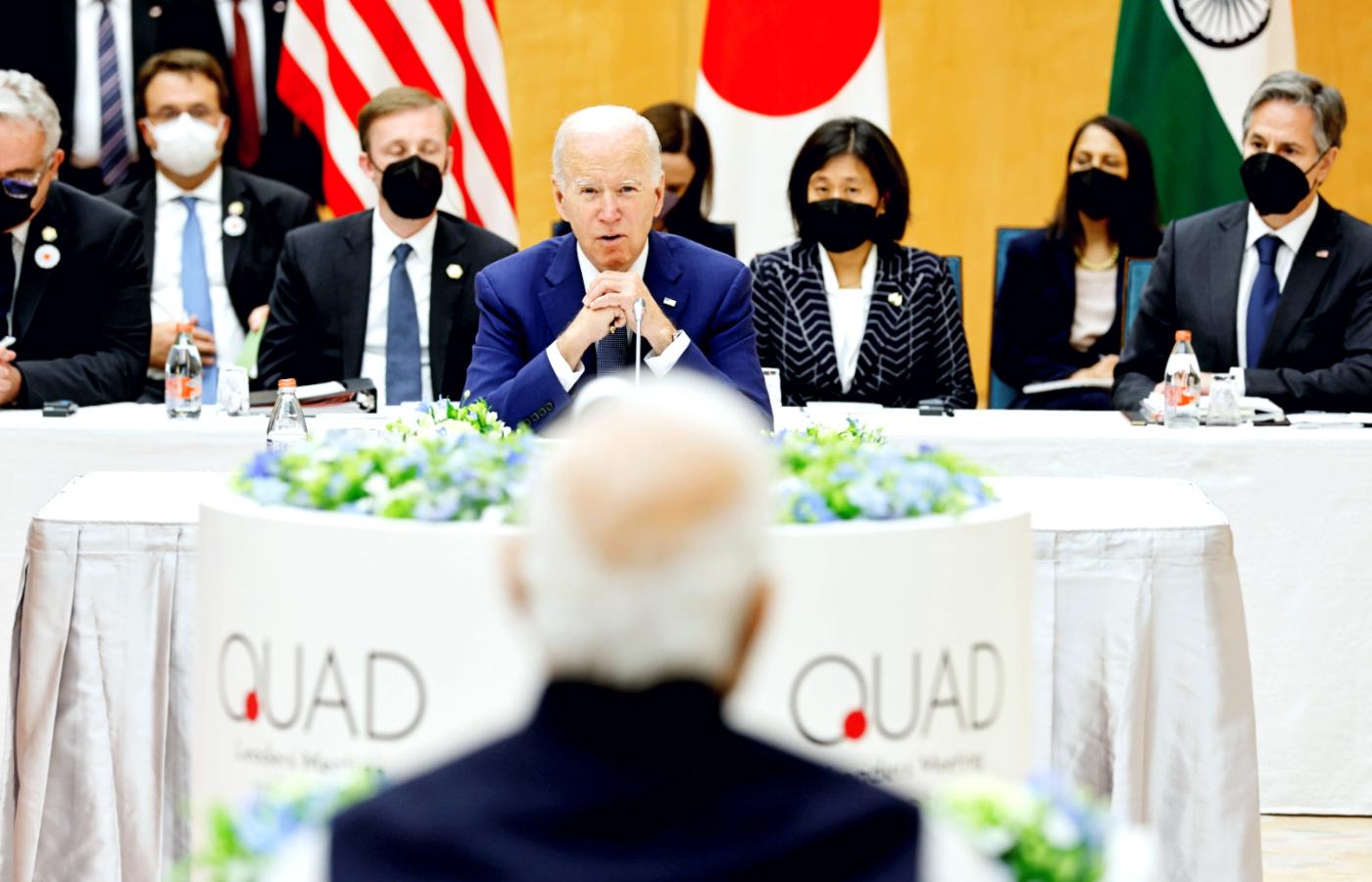 Joe Biden w czasie spotkania z przywódcami Quad, 24 maja 2022 r.