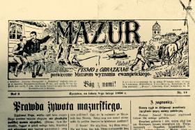Strona tytułowa pisma „Mazur” z 8 lutego 1930 r.