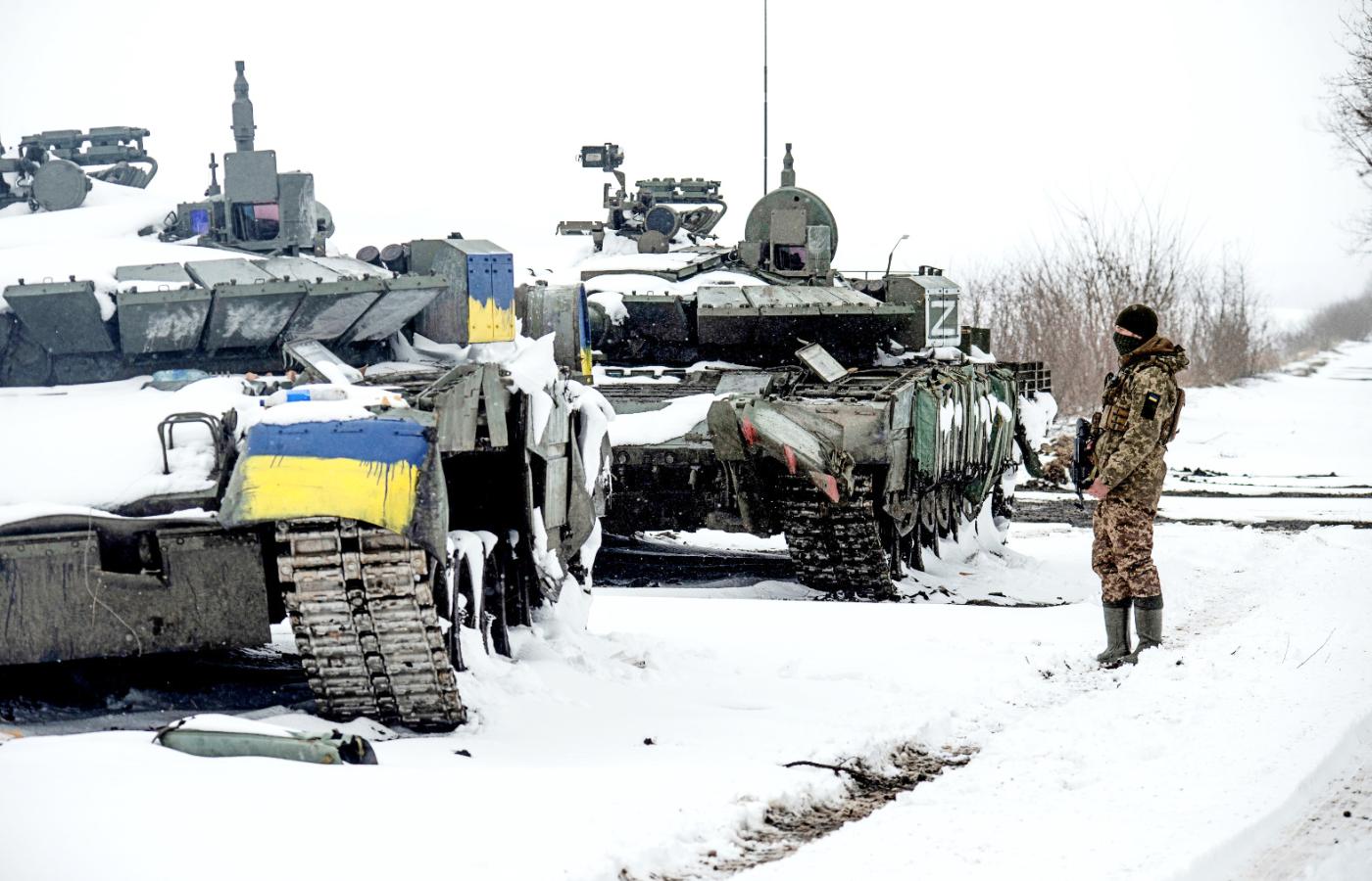Ukraińscy żołnierze zdobyli rosyjski sprzęt. Charków, 4 marca 2022 r.