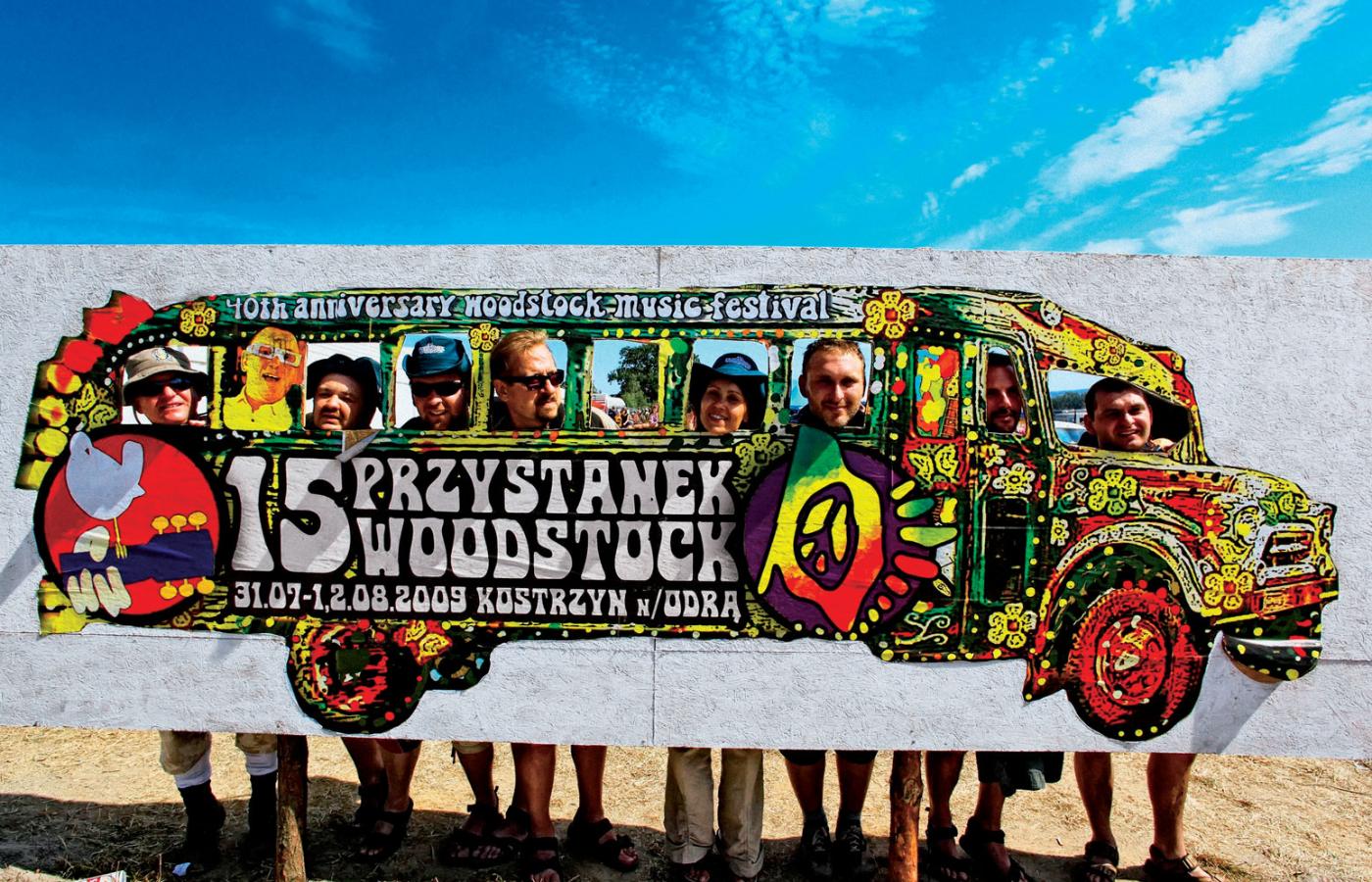 40. rocznica amerykańskiego Woodstocku – przystankowicze w Kostrzynie nad Odrą, 2009 r.