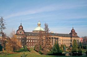 Monumentalna siedziba kurii w Katowicach.