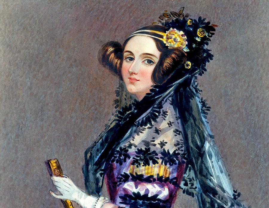 Ada Lovelace (akwarela pędzla Alfreda Chalona).