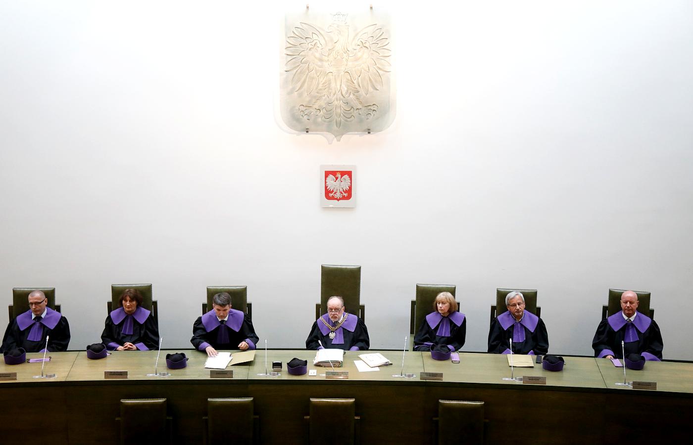 Siedmiu sędziów Izby Pracy Sądu Najwyższego orzeka w sprawie ustawy dezubekizacyjnej. 16 września 2020 r.
