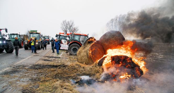 Protest rolników w Pucku.