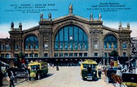 Gare du Nord na pocztówce z końca XIX w.