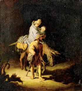 „Ucieczka do Egiptu”, Rembrandt van Rijn, 1627 r.