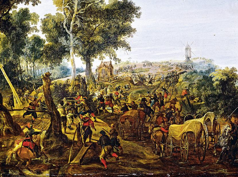Scena bitewna z wojny trzydziestoletniej (Pieter Snayers, połowa XVII wieku).