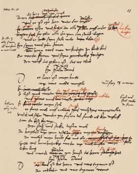 Odręczny zapis tłumaczenia Psalmu 23 przez Marcina Lutra