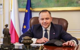 Karol Nawrocki na zdalnym szczycie z Donaldem Trumpem, 13 sierpnia 2025 r.