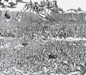 Bitwa pod Grunwaldem, rycina Marcina Bielskiego, 1554 r.