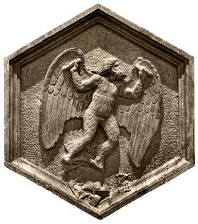 Dedal z XIV-wiecznej katedry we Florencji.