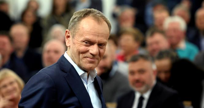 Donald Tusk na spotkaniu z wyborcami w Siedlcach