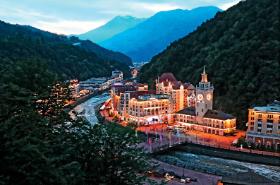 Kurort Krasnaja Polana, zbudowany na olimpiadę w 2014 r.