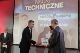 Laureat w dziedzinie nauk technicznych dr inż. Piotr Bilski.