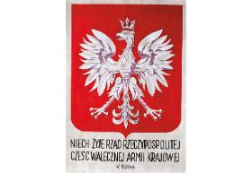 Plakat z okresu walk.