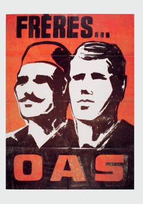 Plakat propagandowy „Bracia OAS”.