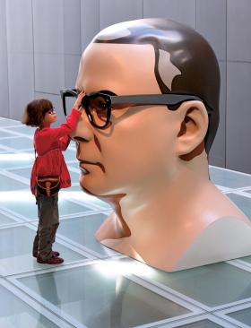 Ekspozycja „Rzeźby, obrazy, filmy” autorstwa Juliana Opiego w Muzeum Sztuki Współczesnej MOCAK w Krakowie.