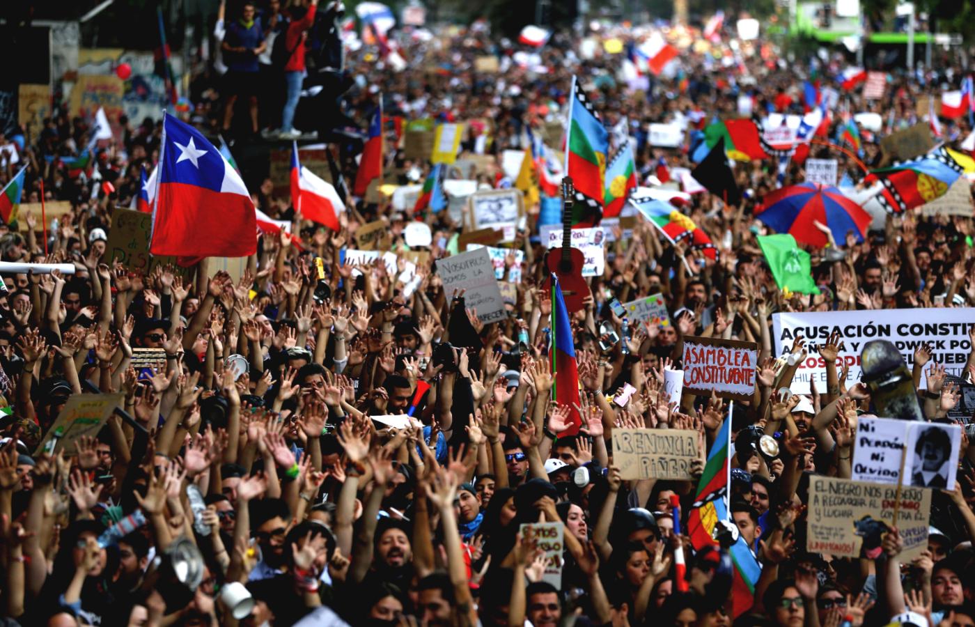 Protesty w Santiago de Chile