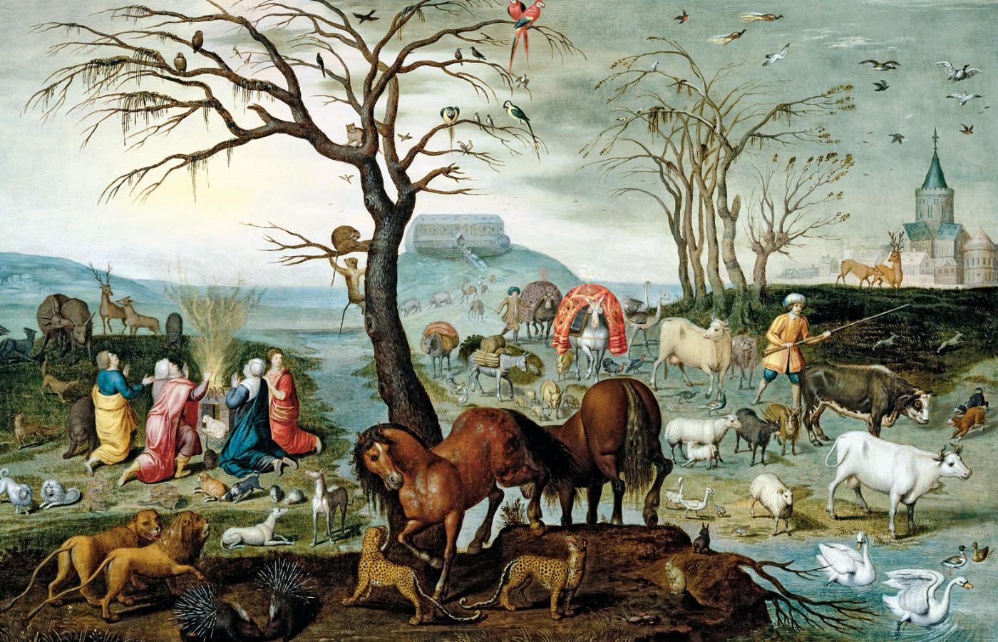 Jacob Bouttats „Zwierzęta opuszczające arkę”.