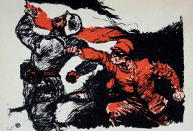 Cios w plecy na plakacie wyborczym DNVP (Niemieckiej Narodowej Partii Ludowej) w wyborach do Reichstagu w 1924 r.