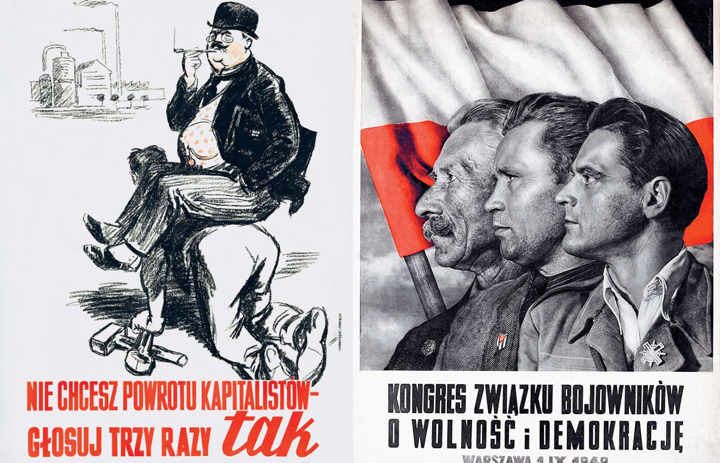 Propagandowe plakaty z PRL autorstwa Mieczysława Bermana