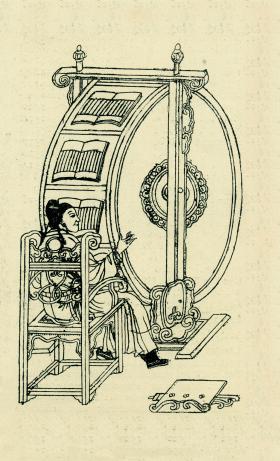 Ruchomy pulpit do czytania. Miedzioryt z 1588 r.