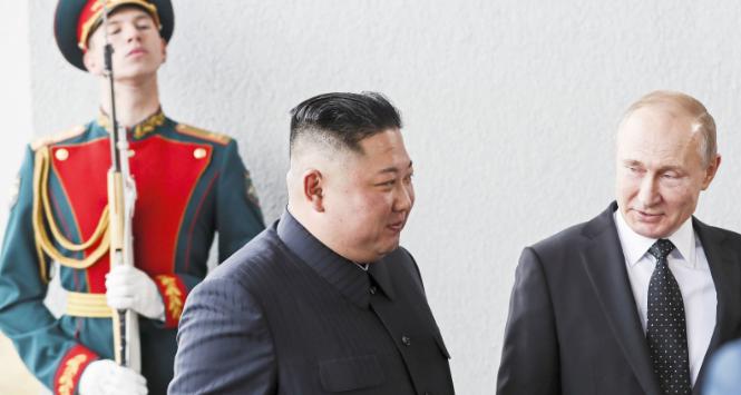Spotkanie Władimira Putina i Kim Dzong Una we Władywostoku w kwietniu 2019 r.