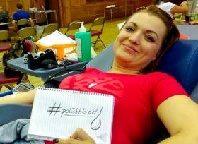 Polka oddaje krew w ramach protestu