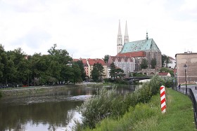 Zgorzelec i Gorelitz, Most Śródmiejski i koniec polskiego odcinka szlaku