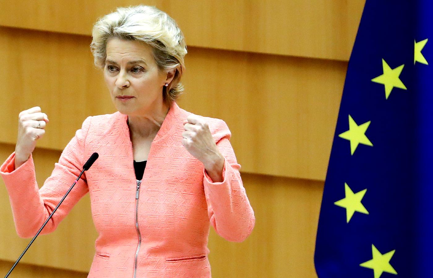 Szefowa Komisji Europejskiej Ursula von der Leyen wygłasza swoje pierwsze przemówienie o stanie UE.