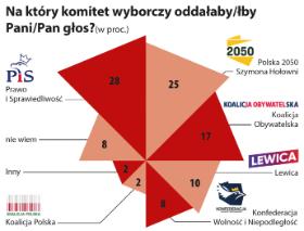 Na który komitet wyborczy oddałaby/łby Pani/Pan głos?