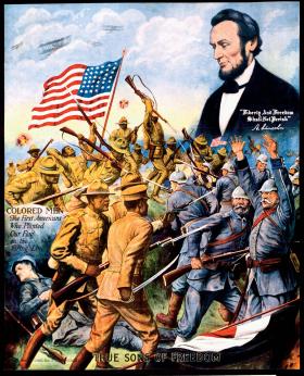 Amerykański plakat propagandowy z czasów I wojny światowej