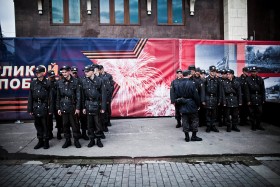 Służby porządkowe przed Placem Czerwonym